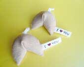 Funny Ornaments - I love you Fortune Cookie (x2) tree decorations and thoughtful gifts