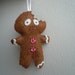 Terrified Gingerbread Man - Funny Christmas Ornament