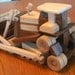 Maple and Walnut Toy Bulldozer - Keepsake Replica