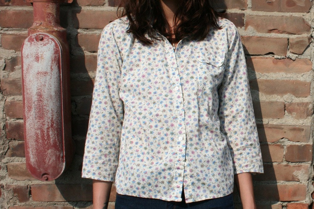 Floral Pattern Button Down Shirt