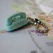 Vintage Robin Egg Blue PRINCESS Phone Key Chain