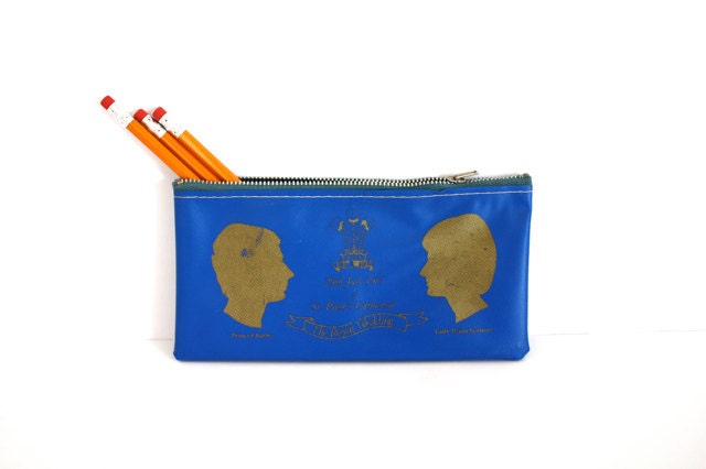 Vintage 1981 ROYAL Wedding Pencil Pouch Souvenir