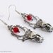 Miyu Decay Noir Filigree Framed Crystal Earrings
