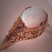 Vintage Australian Opal Ring Gold Filigree Art Deco 6