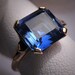 Antique Sapphire Wedding Ring Vintage Art Deco 1920s