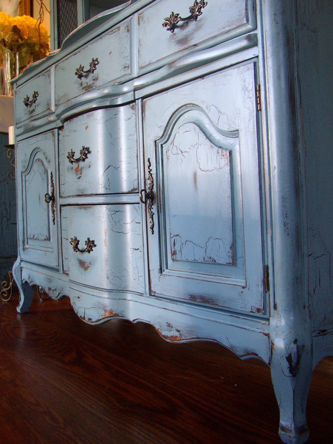 French Country Buffet in a French Country Blue
