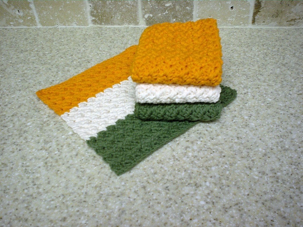 Crochet Wash Cloths - Set of 4