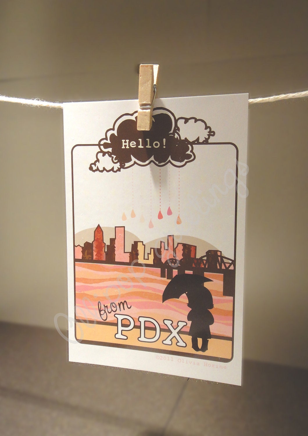 Hello from PDX Postcard