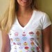 I Like Cupcakes Womens V Neck T Shirt