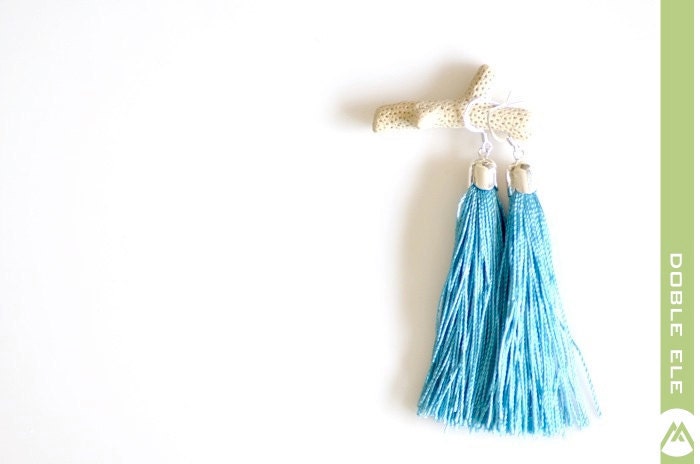 Tassel Earrings - Pacific Blue