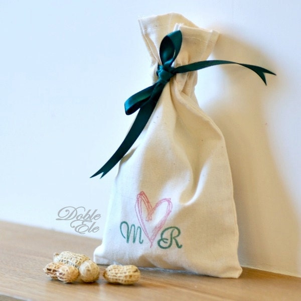 Our Initials - Customized for your wedding - 11 Ribbon & 9 Ink choices