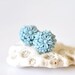 Flower Cluster Stud Earrings - Blue