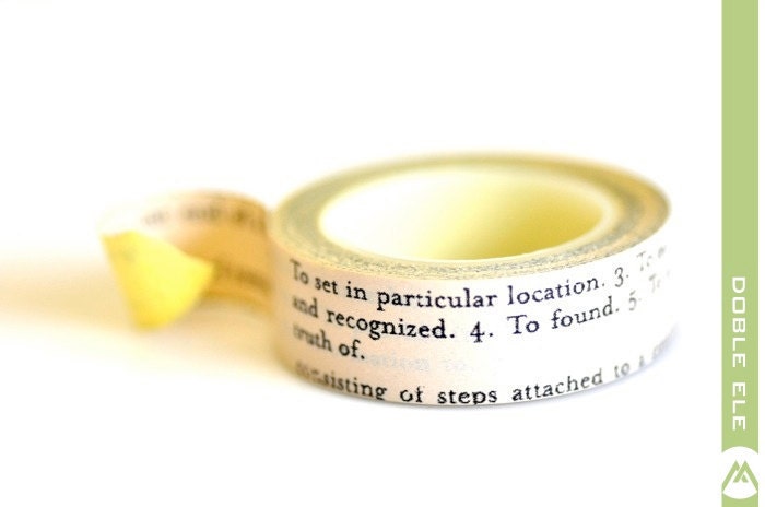 Washi Tape - Dictionary