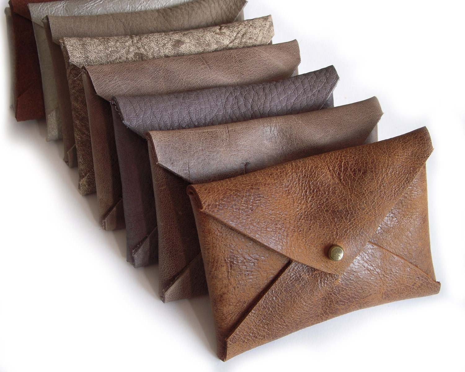Buy one get one free, Business Card Leather Holder, Envelope Card Case, small wallet