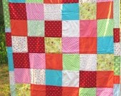 Baby boys and girls quilt blanket colorful kids quilt baby toddler quilt