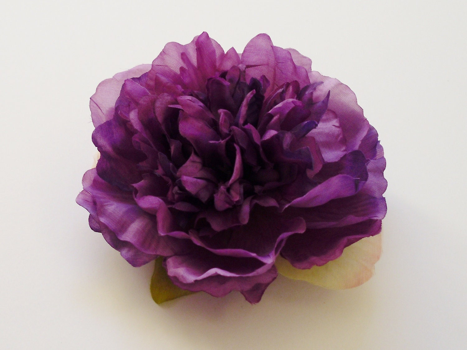 Silk Flowers - One Smaller Size Peony in Purple - 4.5 Inches - Artificial Flower