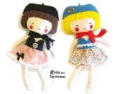 Dress Up Doll Sewing Pattern PDF Instant Download includes Doll clothes skirt top scarf hat