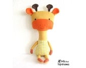 Giraffe PDF Sewing Pattern Softie Stuffed Toy