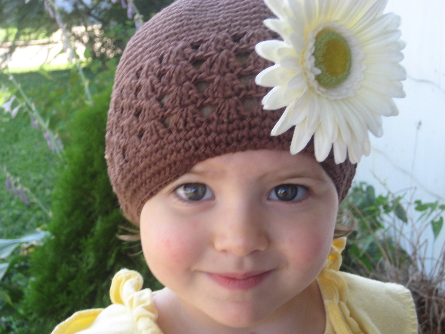 Girls Brown Crochet Hat