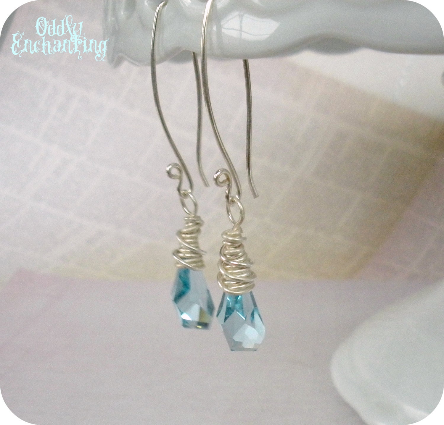 Tess Earrings- Swarovski Crystal, Sterling Silver