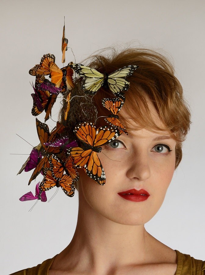 Butterfly Kisses statement headpiece fascinator