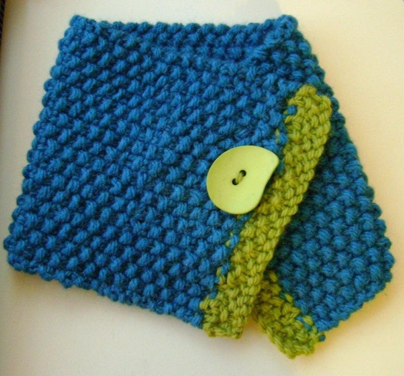 Ladies Neck Warmer in Dark Teal Blue and Green