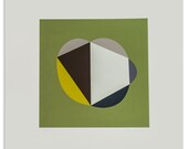 Forest IV, fine art original limited edtition abstract screenprint - square 50x50cm on handmade paper