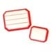 Vintage Red & Blue Gummed Labels - Set of 13
