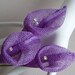 SALE Lot of 3 Sinamay Calla Lilies - Aubergine WAS 8.00 NOW 6.00