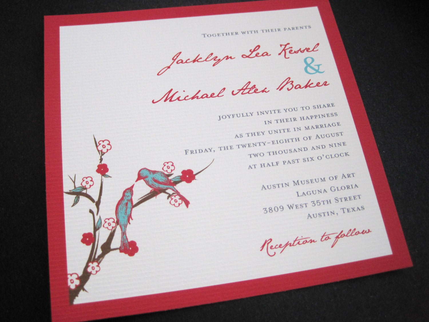 Love Bird Wedding Invitation-Printable