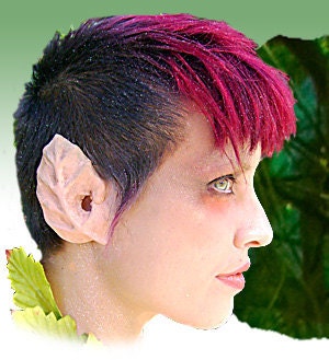 Dryad Leaf Wood Elf Fairy Pixie Sprite Green Man Fantasy Cosplay LARP Hallowen Latex Ear Tips
