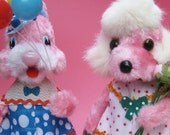 Balloon Bunny Toy - Vintage Battery Operated Mechanical Pink Easter Bunny Rabbit Toy 60s Animal Cute Original Box Boxed Packaging Package Op