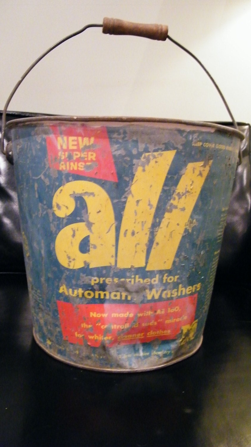 Antique All Detergent Metal Bucket By Hmmosko On Etsy