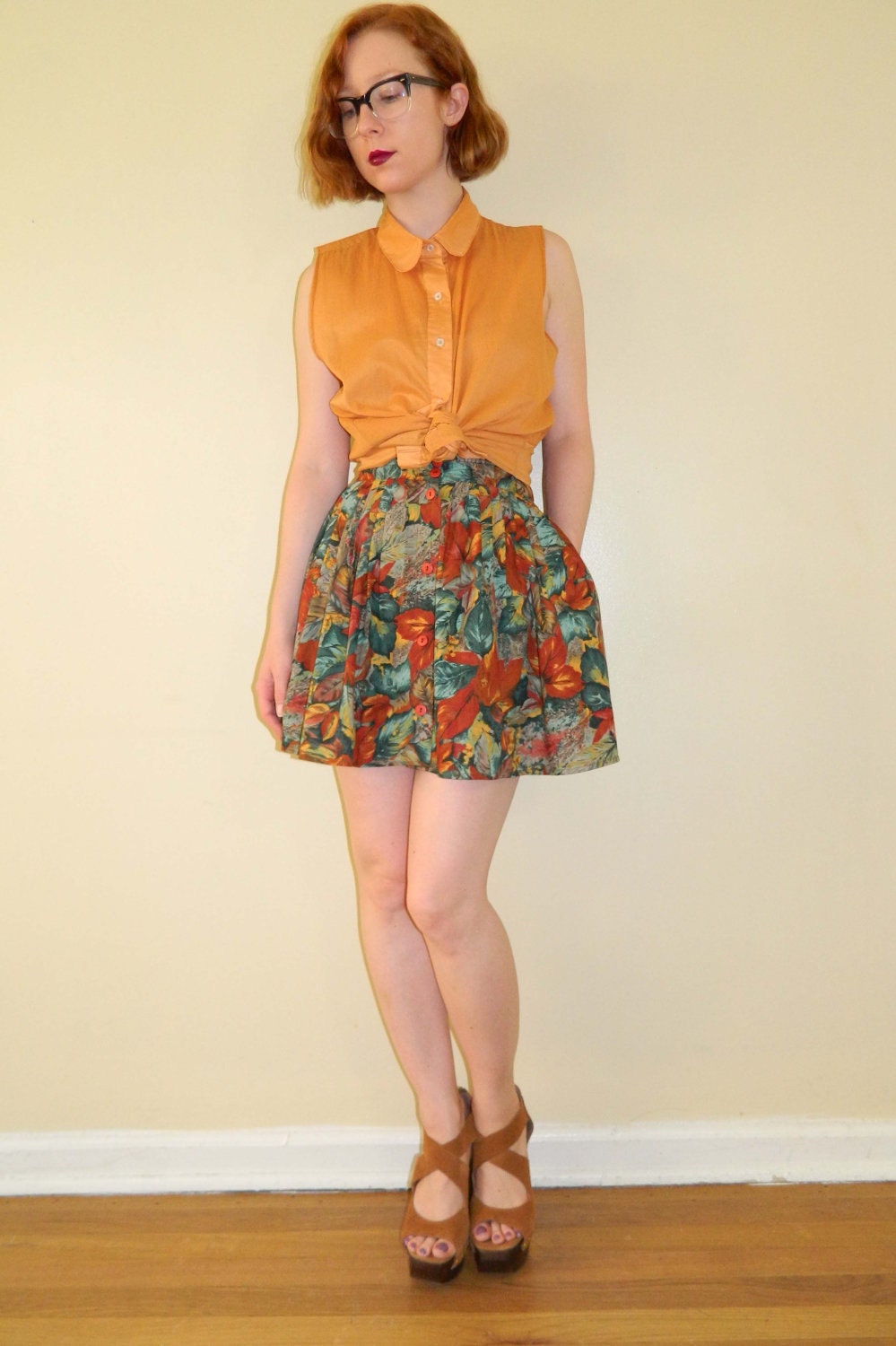 vintage leaf skirt