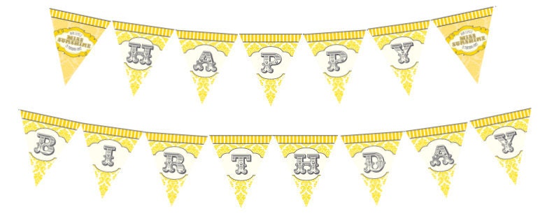 DIY Printable Little Miss Sunshine Birthday Banner Il_570xn