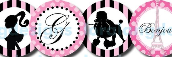 DIY Printable Vintage Glamour Girl Birthday Party Cupcake Toppers Il_570xn