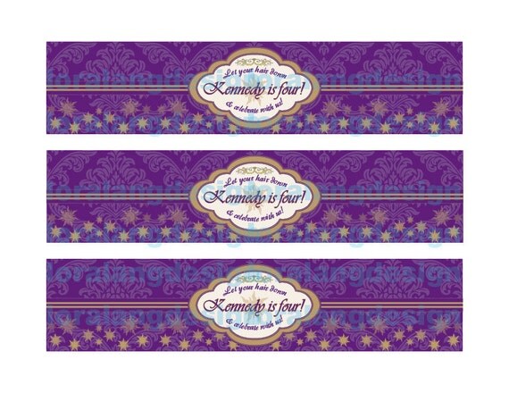 DIY Printable Tangled Inspired Water Bottle Labels Il_570xn