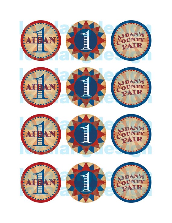 DIY Printable Vintage County Fair Cupcake Toppers Il_570xn