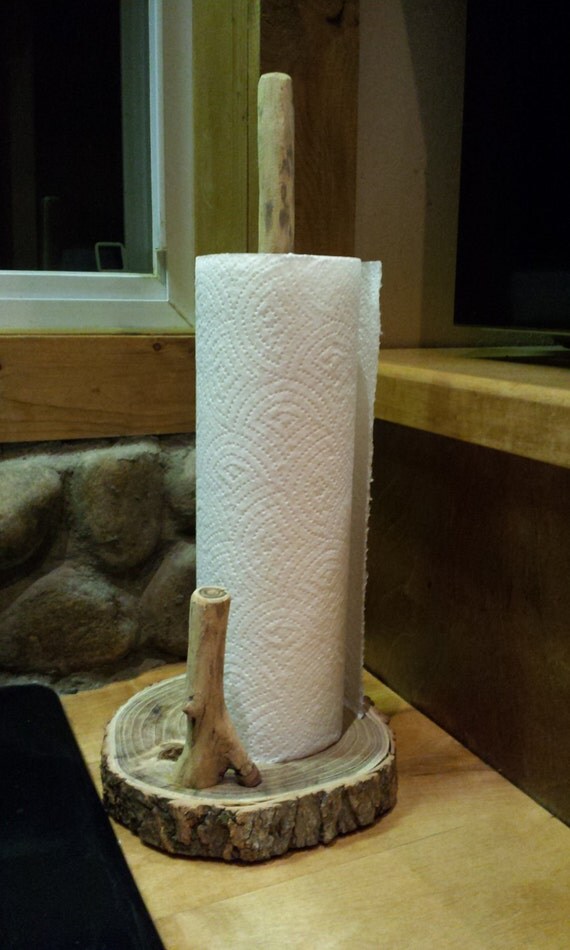 Rustic Paper Towel Holder by on Etsy