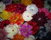 12 flower hair clip --- GRAB BAG --- DESTASH