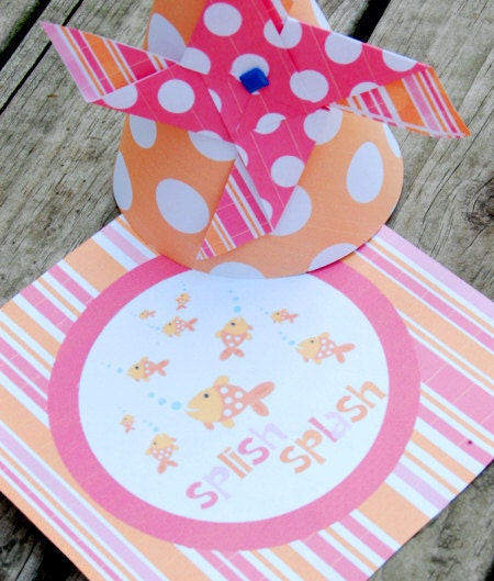 Pink Goldfish Decorations for Birthday Party or Baby Shower - Girls DIY Printable Decor by BeeAndDaisy - Instant Download Il_570xn