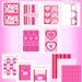 PRINTABLE Be Mine, Valentine Collection - Party Circles, Banner, Bottle Wraps, Invitation, Favor Tags and Much More