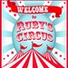 Circus Invitation Carnival Invitation Big Top  with Tickets - Aqua and Red Collection - Gwynn Wasson Designs PRINTABLES