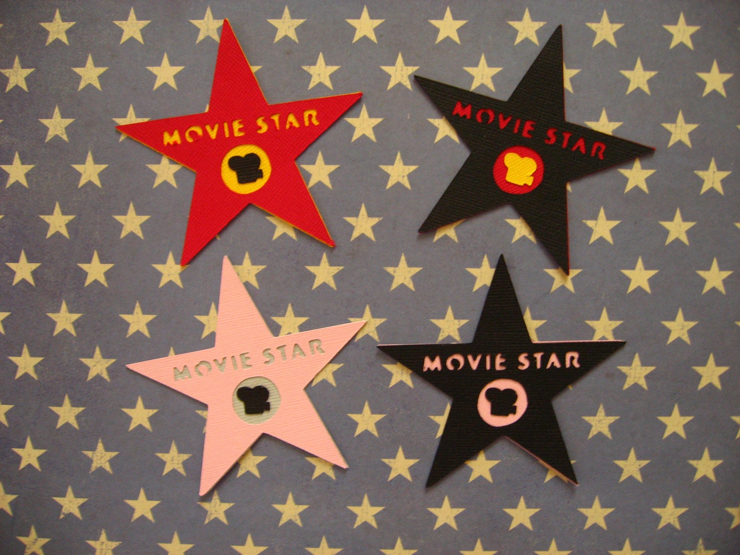10 Movie Star die cut at 3" - perfect for graduation - hollywood glam parties - great for kids and adults events