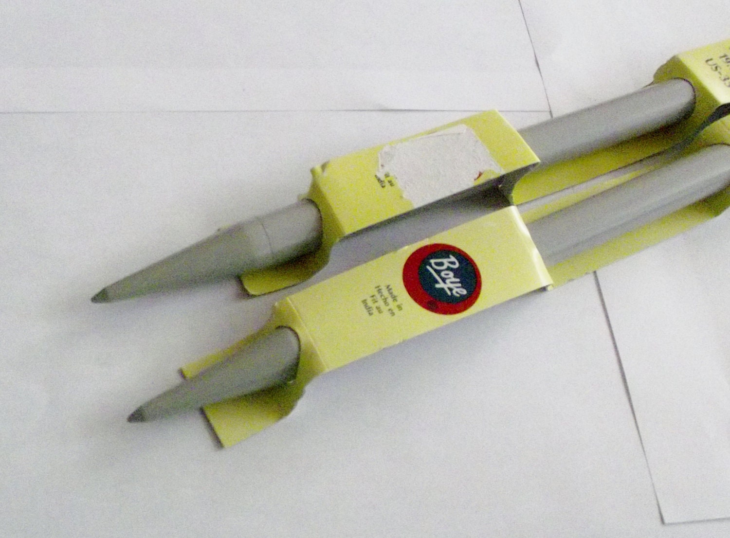 Knitting Needles by Boye Brand that are new and still in the package size 14 inches 35 cm, 19 mm, US 35