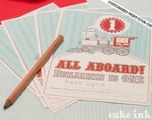 Customised Print-Your-Own Locomotive Party Invite
