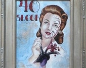 SURREALIST ART  - 40 SECONDS by artist Marie Sena 12 X 14  giclee in frame