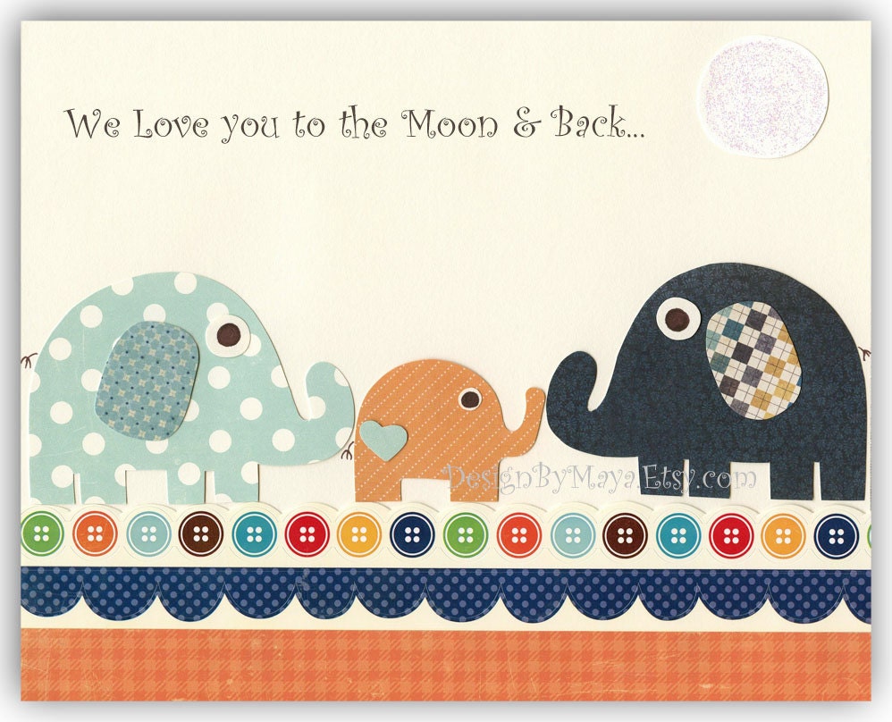 Nursery wall art print, Baby boy room decor, Owls ...OWL always love you.....aqua orange