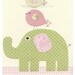 Nursery Print Art Decor Kids Print birds ...Shabby chic Pink turtle match to the colors Carousel - French Angel Toile Baby Crib Bedding