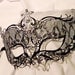Black and Silver Metallic Masquerade Mask